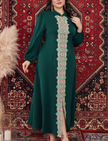 Rochie lunga SHEIN CURVE, verde Verde