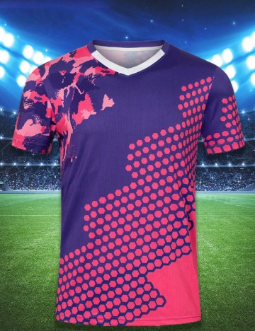 
						Tricou SHEIN, roz/mov