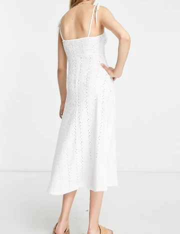 Rochie medie ASOS, alb