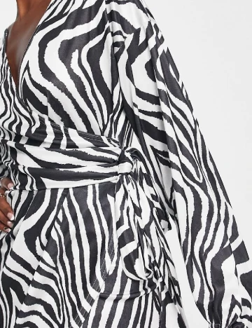 Rochie scurta ASOS, alb/negru