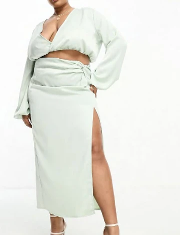 Fusta IN THE STYLE Plus Size, verde Verde