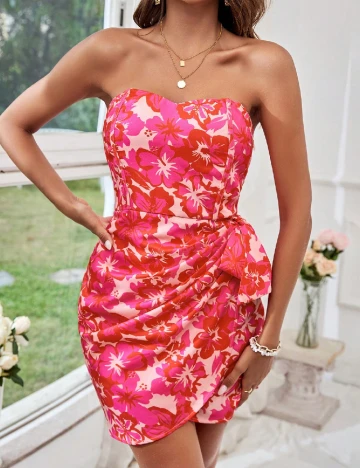 Rochie scurta SHEIN, floral Floral print