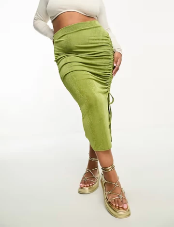 Fusta IN THE STYLE Plus Size, verde Verde