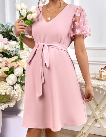 Rochie scurta SHEIN, roz Roz