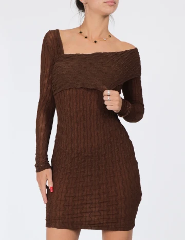 Rochie scurta NAANAA, maro Maro