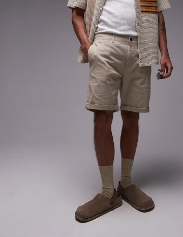 Pantaloni scurti Topman, crem Crem