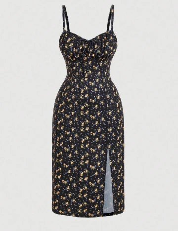 Rochie medie SHEIN CURVE, floral Floral print
