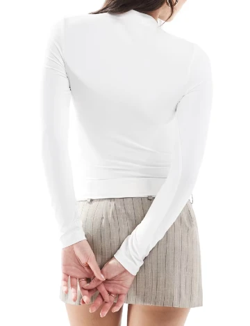 Bluza Stradivarius, alb