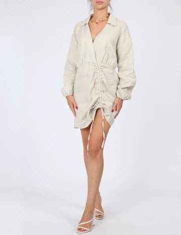 Rochie scurta NA-KD, bej Crem