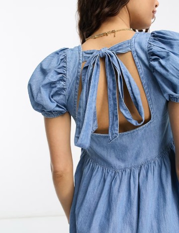 Rochie medie ASOS, albastru