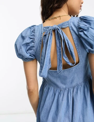 Rochie medie ASOS, albastru Albastru