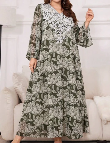 Rochie lunga SHEIN CURVE, verde