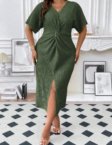 Rochie lunga SHEIN CURVE, verde