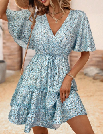 Rochie scurta SHEIN, albastru Albastru