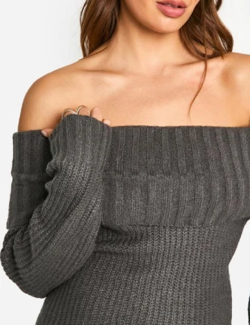Rochie scurta Boohoo, gri Gri