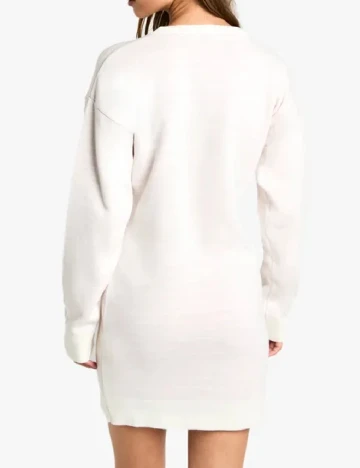 Rochie scurta Boohoo, ecru Alb