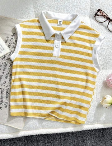 Tricou Shein Kids, galben Galben