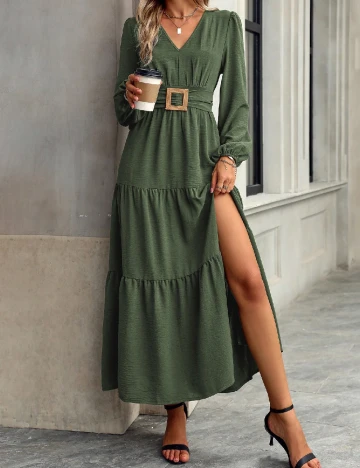 Rochie lunga SHEIN, verde Verde