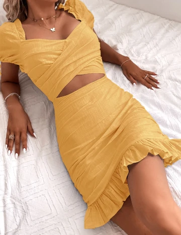Rochie scurta SHEIN, portocaliu Portocaliu