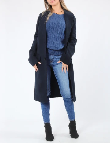 Palton oversize Zara, bleumarin