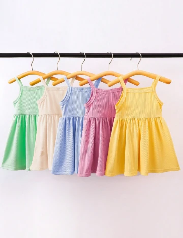 Set Rochii 5 bucati Shein Kids, mix culori Mix culori