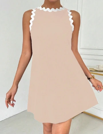 Rochie scurta SHEIN, crem