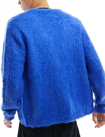 Cardigan Obey, albastru Albastru