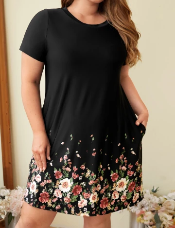 Rochie scurta Emery Rose Curve, negru Negru