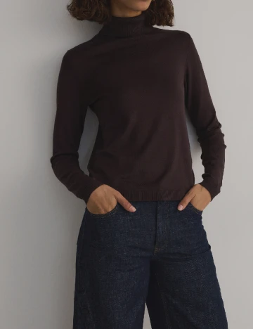 Bluza Reserved, maro inchis Maro