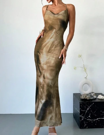 Rochie lunga SHEIN, maro Maro