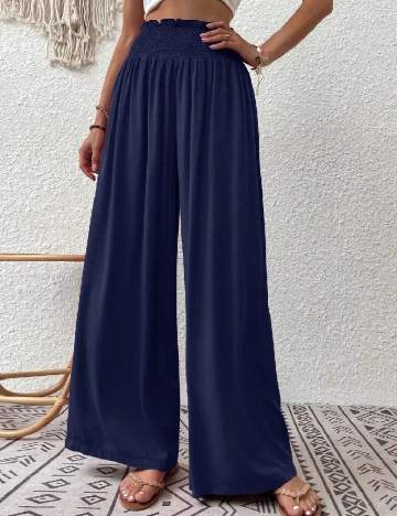 Pantaloni SHEIN, bleumarin Albastru