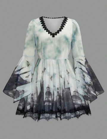 Rochie scurta SHEIN CURVE, mix culori Mix culori