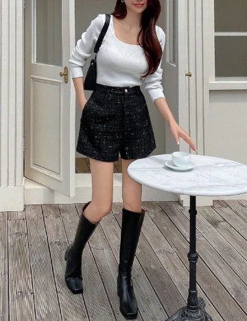 Pantaloni scurti Dazy, negru Negru