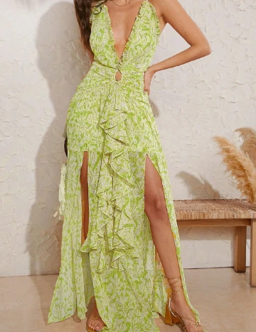 Rochie lunga SHEIN, verde Verde