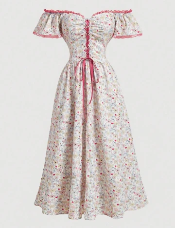 Rochie lunga SHEIN, floral print Floral print