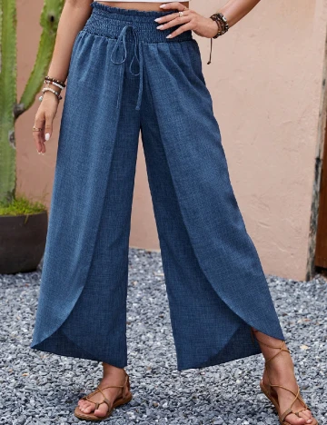 Pantaloni SHEIN, albastru Albastru