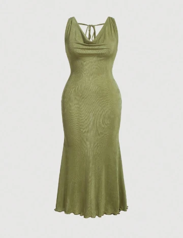 Rochie lunga SHEIN CURVE, verde Verde