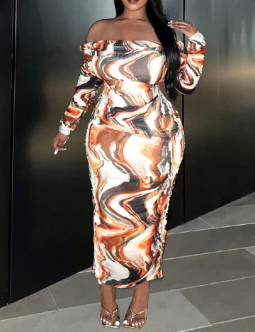 Rochie lunga SHEIN CURVE, mix culori Mix culori