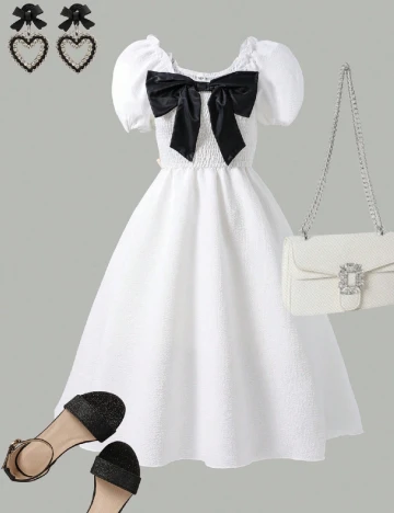 Rochie Shein Kids, alb Alb
