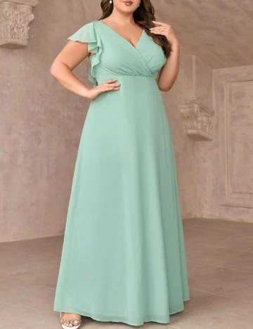 Rochie lunga SHEIN CURVE, verde Verde