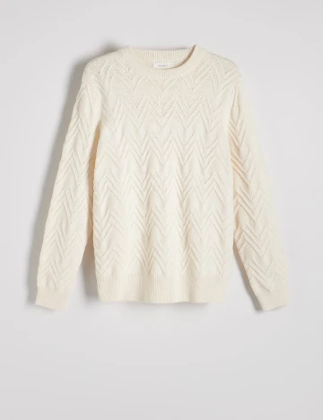 Pulover Reserved, crem Crem