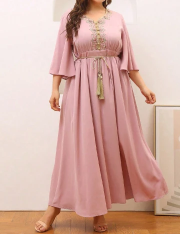 Rochie lunga SHEIN CURVE, roz Roz