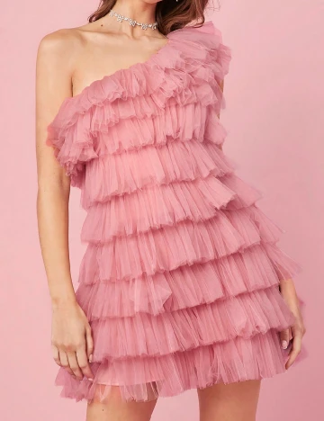Rochie scurta SHEIN, roz Roz