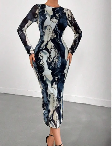 Rochie lunga SHEIN, albastru Albastru