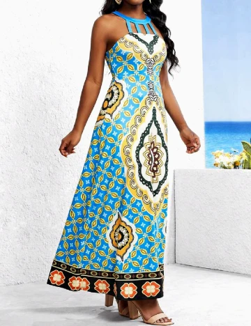 Rochie lunga SHEIN, albastru Albastru
