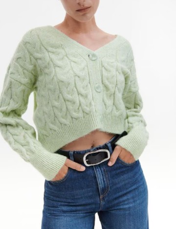 
						Cardigan Reserved, verde