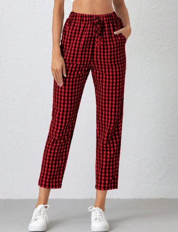 Pantaloni SHEIN, rosu Rosu