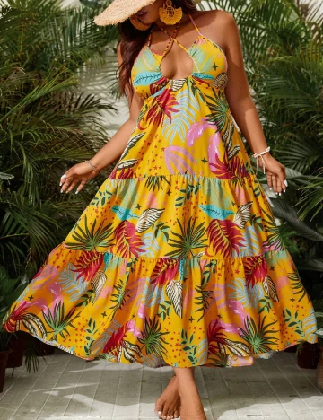 Rochie lunga SHEIN CURVE, galben Galben