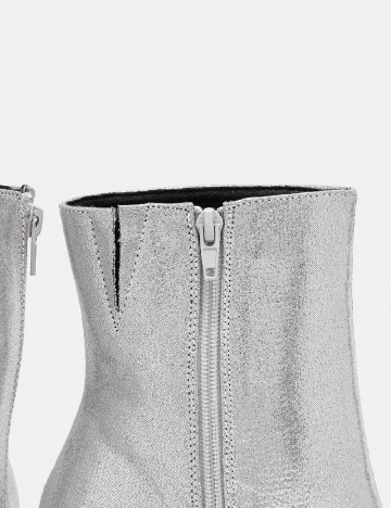 Botine SHEIN, argintiu Gri