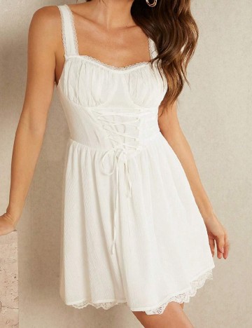 
						Rochie scurta SHEIN, alb
